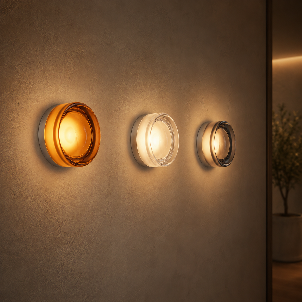 Amber Jelly Acrylic LED Wall Sconce