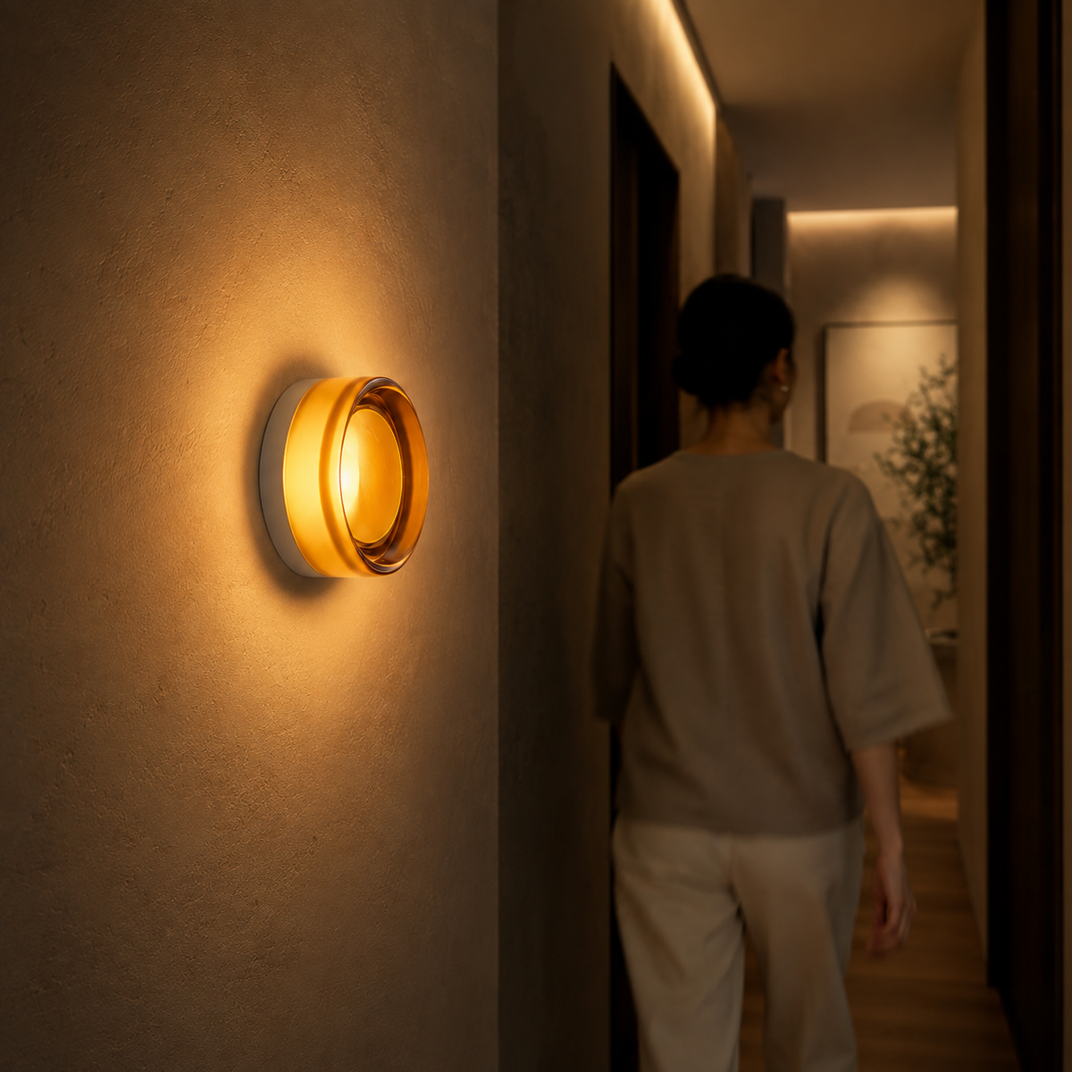 Amber Jelly Acrylic LED Wall Sconce