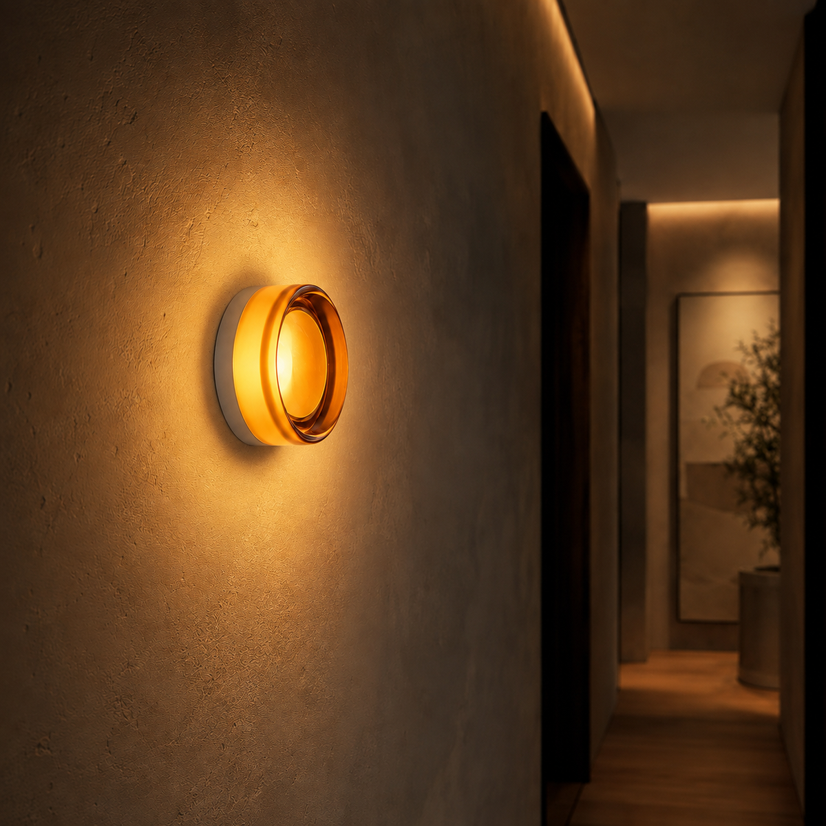 Amber Jelly Acrylic LED Wall Sconce