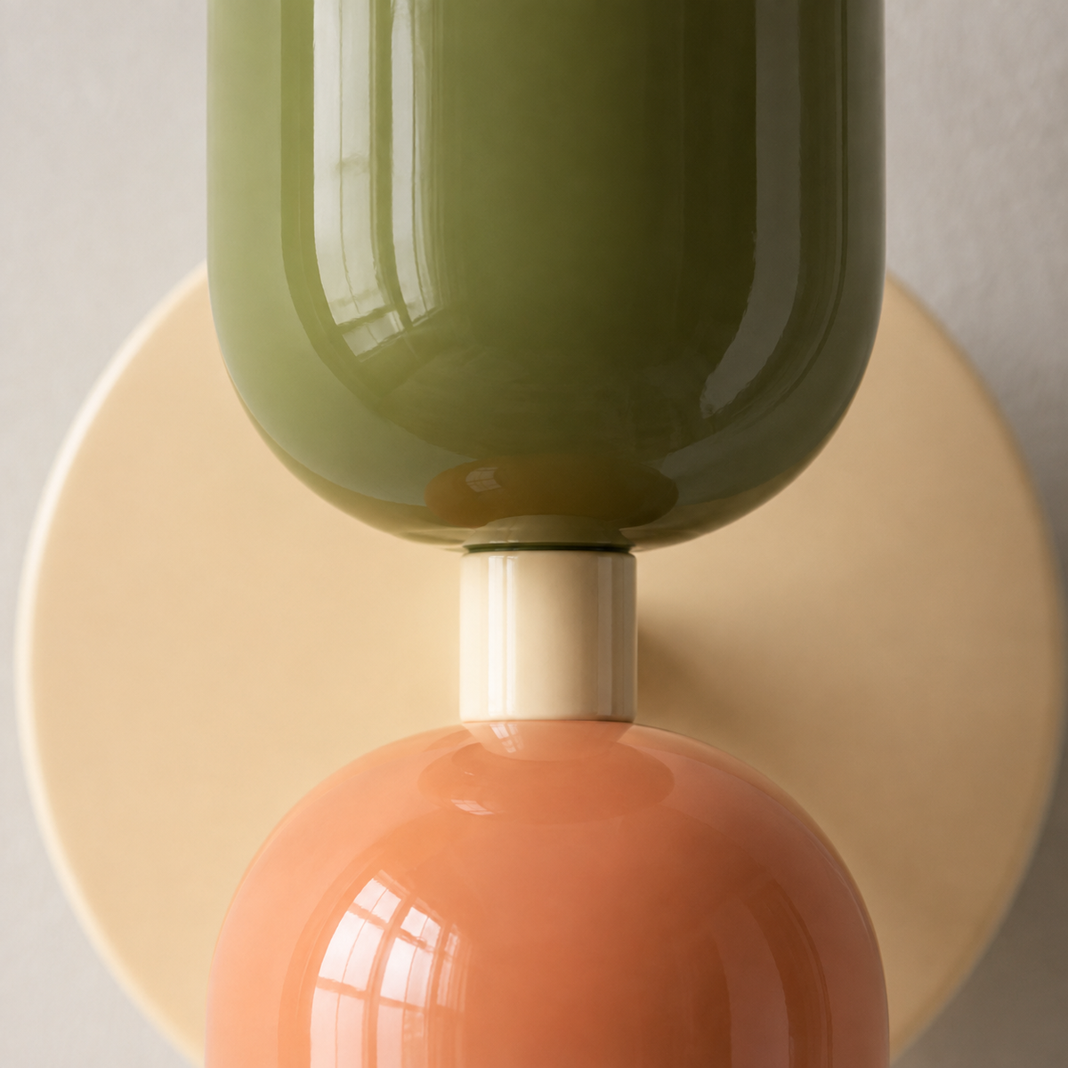 Two-Tone Macaron Dual-Bulb Wall Sconce