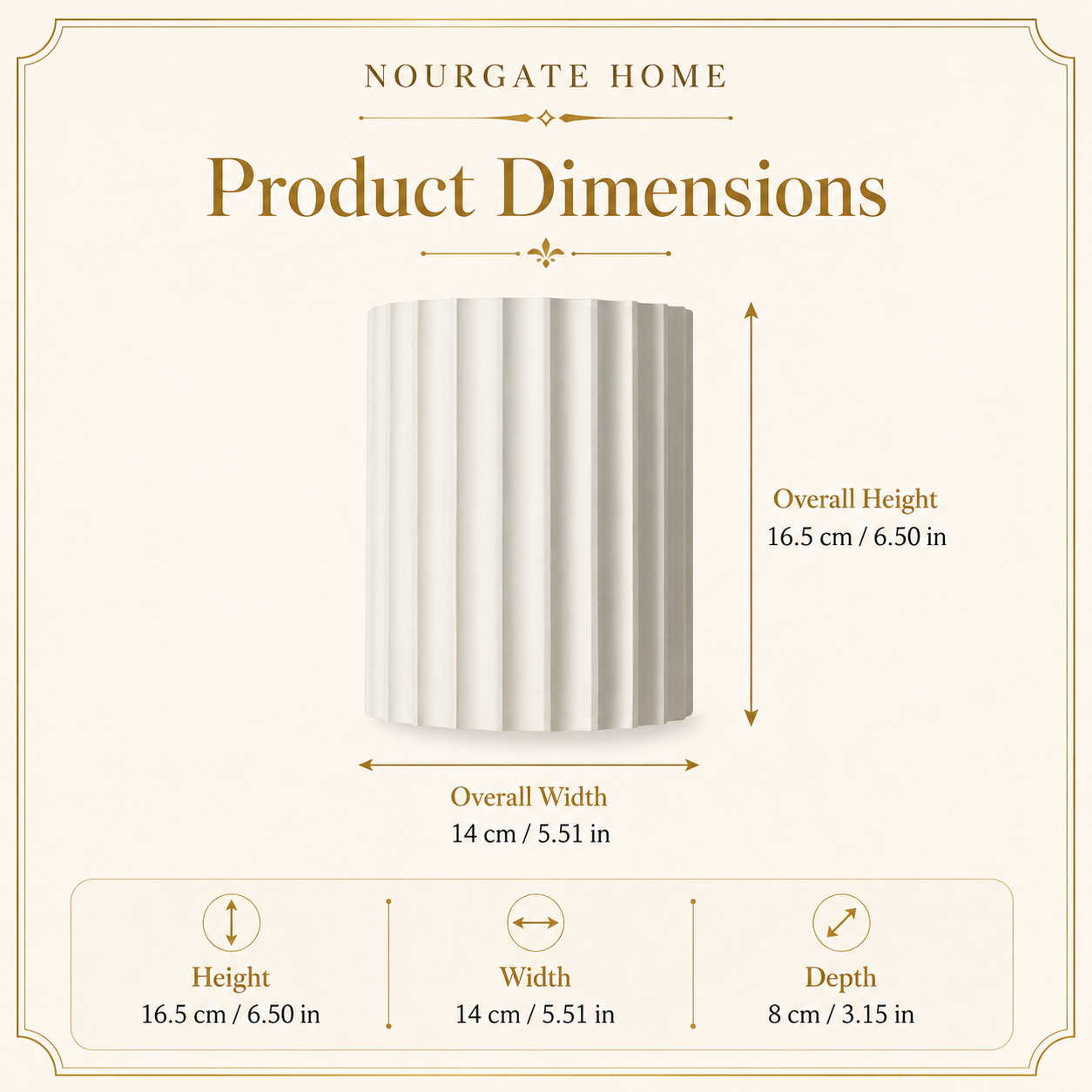 Product dimensions