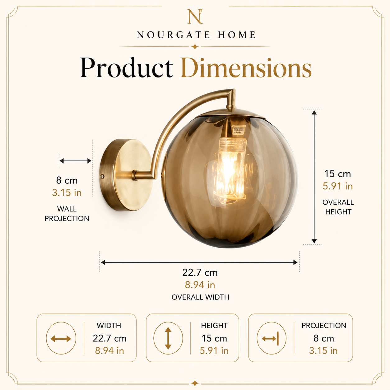 Product dimensions