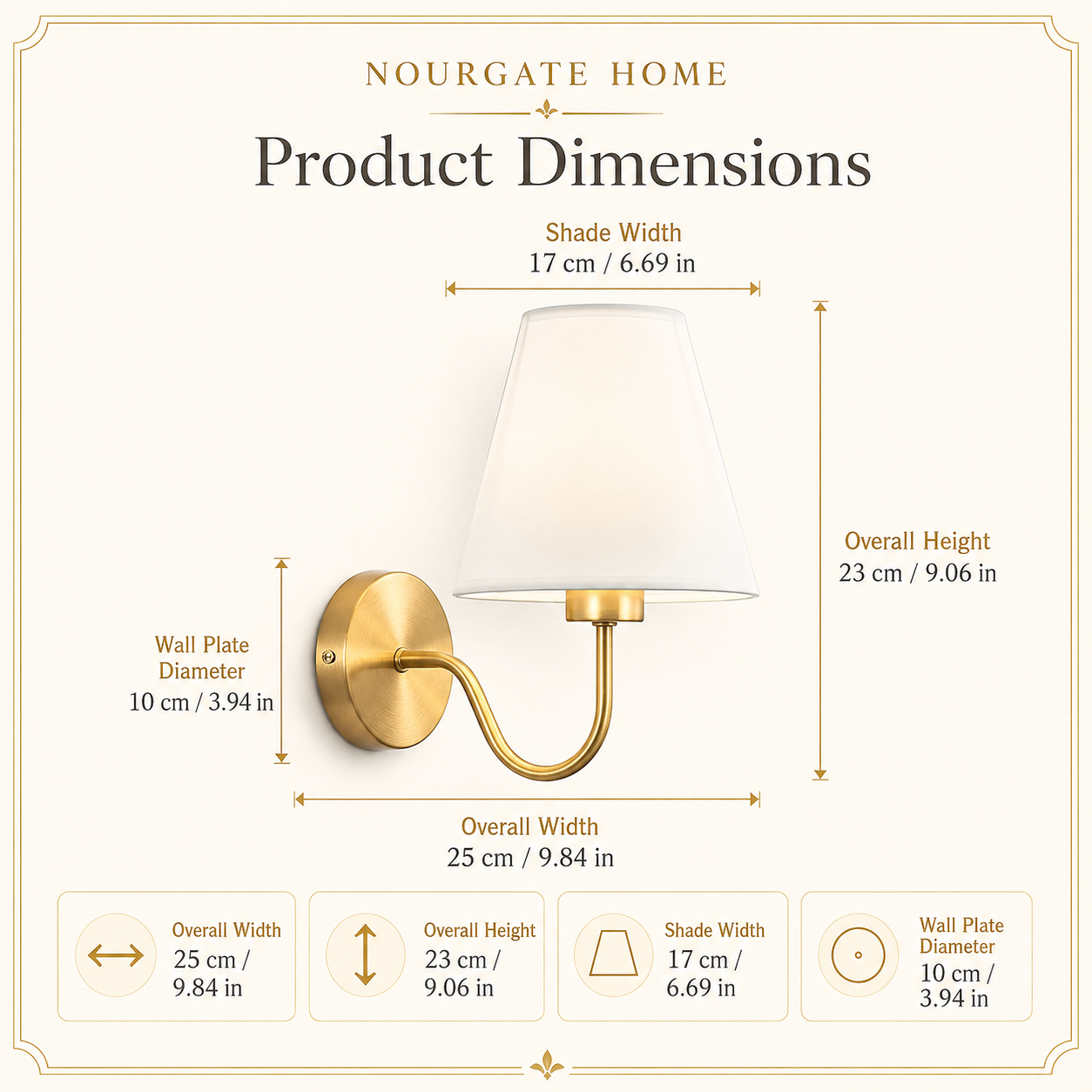 Product dimensions