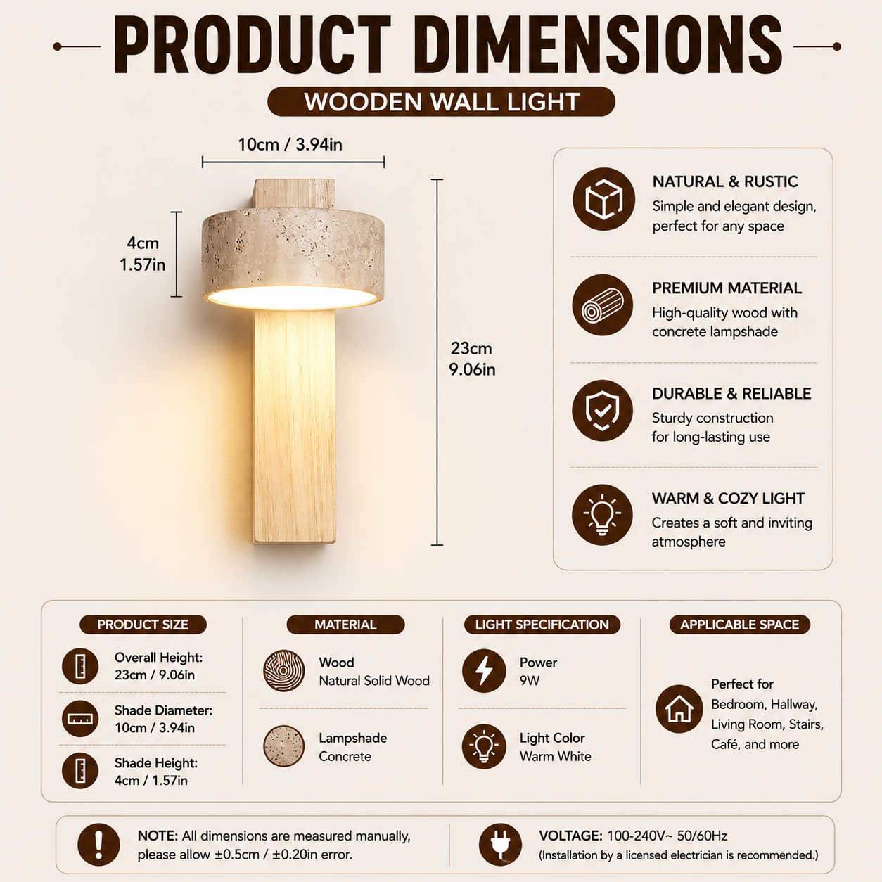 Product dimensions