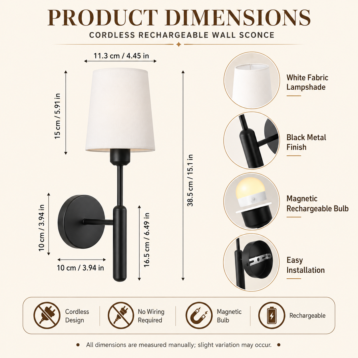 Product dimensions