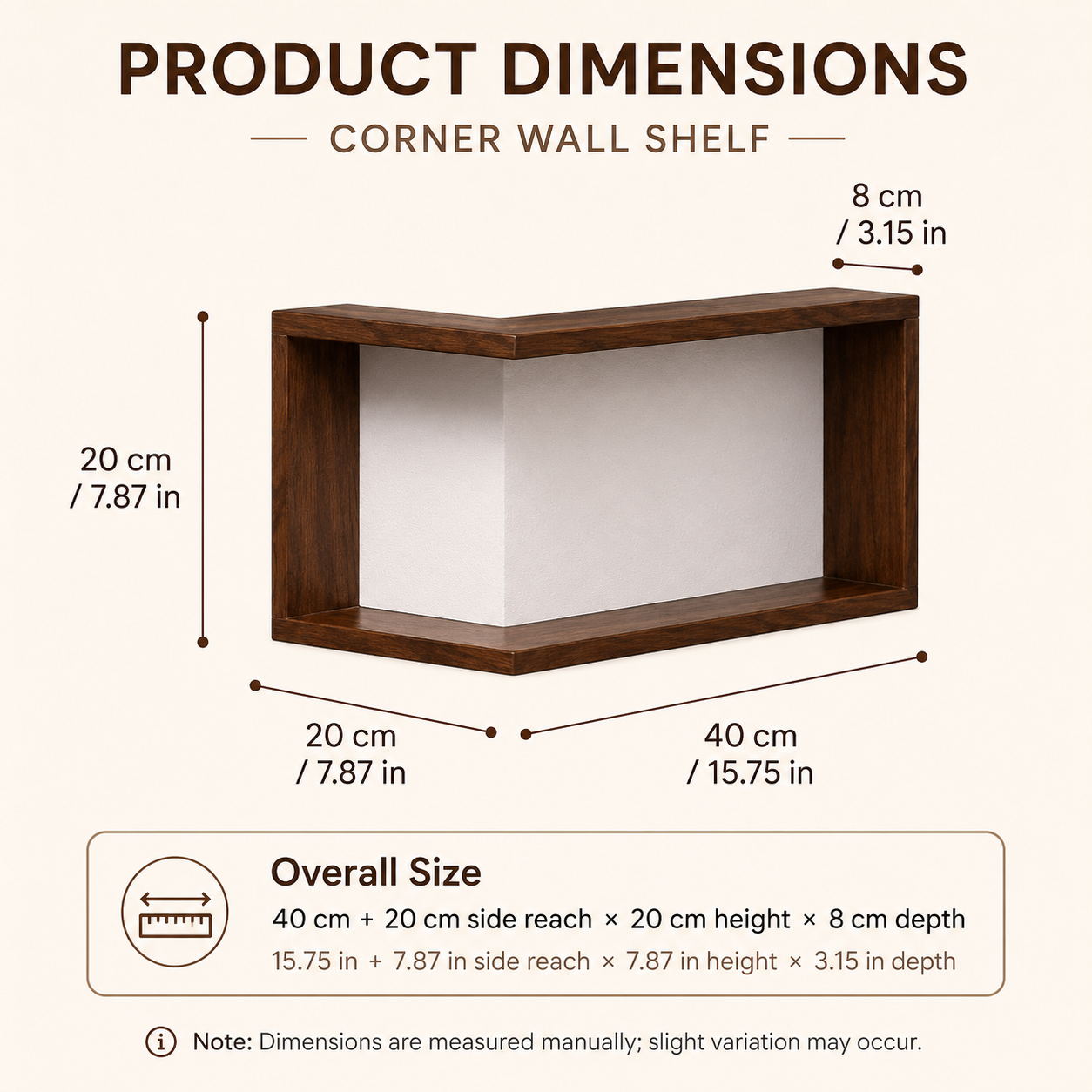 Product dimensions
