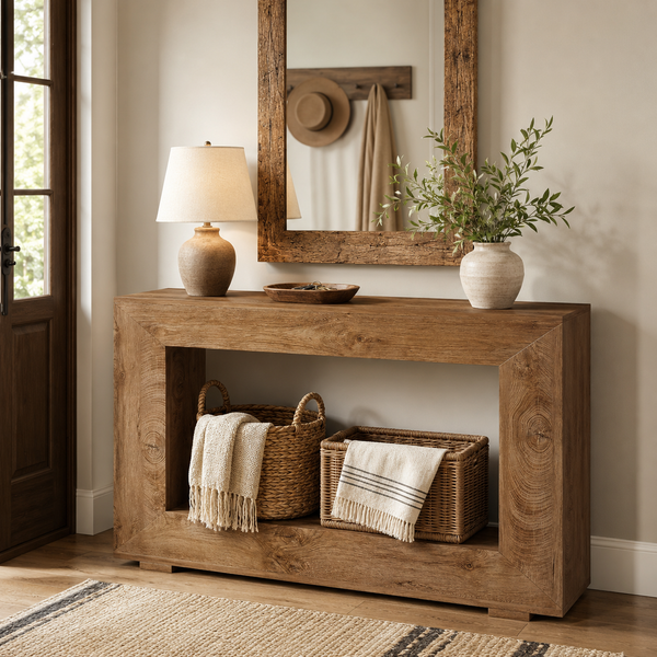 Rustic Wood Console Table
