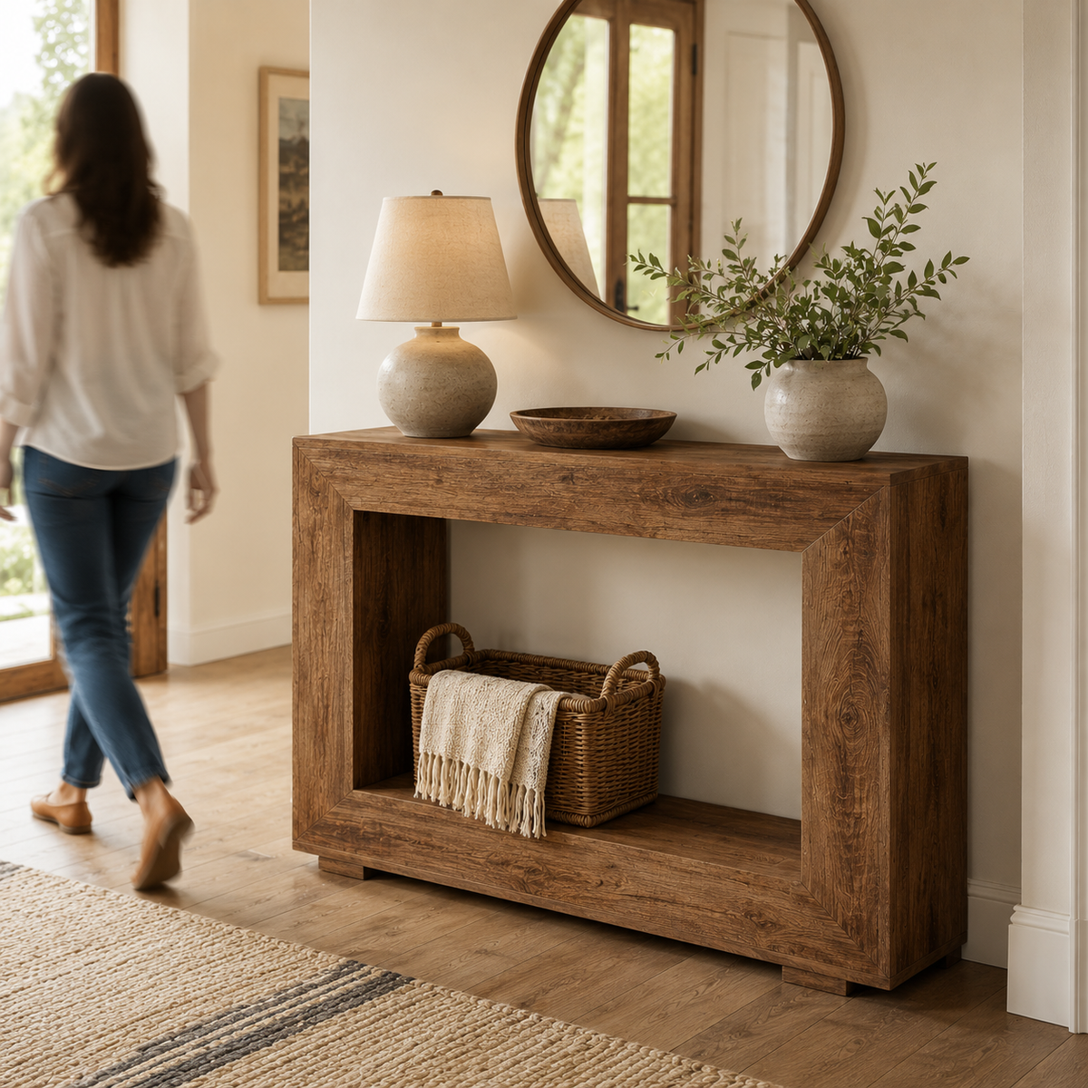 Rustic Wood Console Table