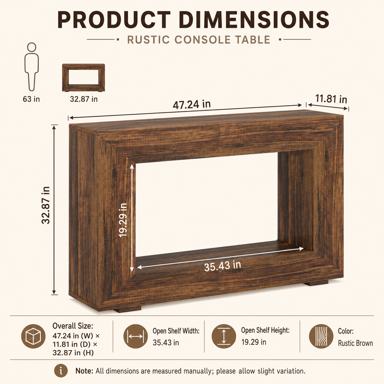 Product dimensions