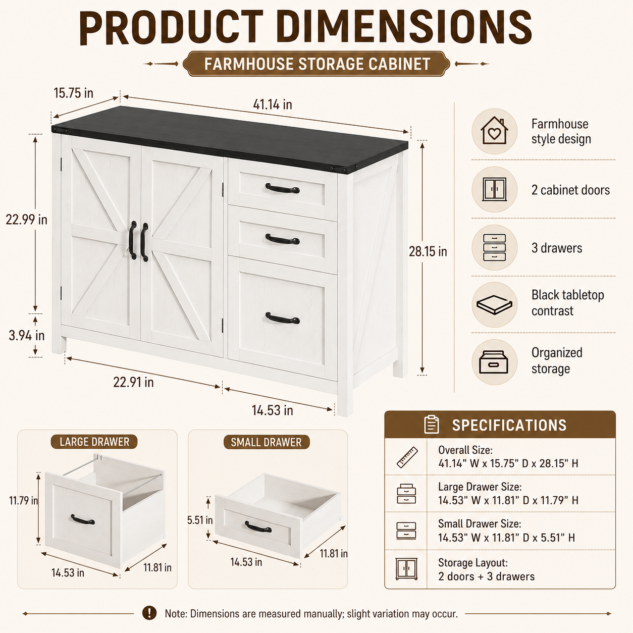 Product dimensions