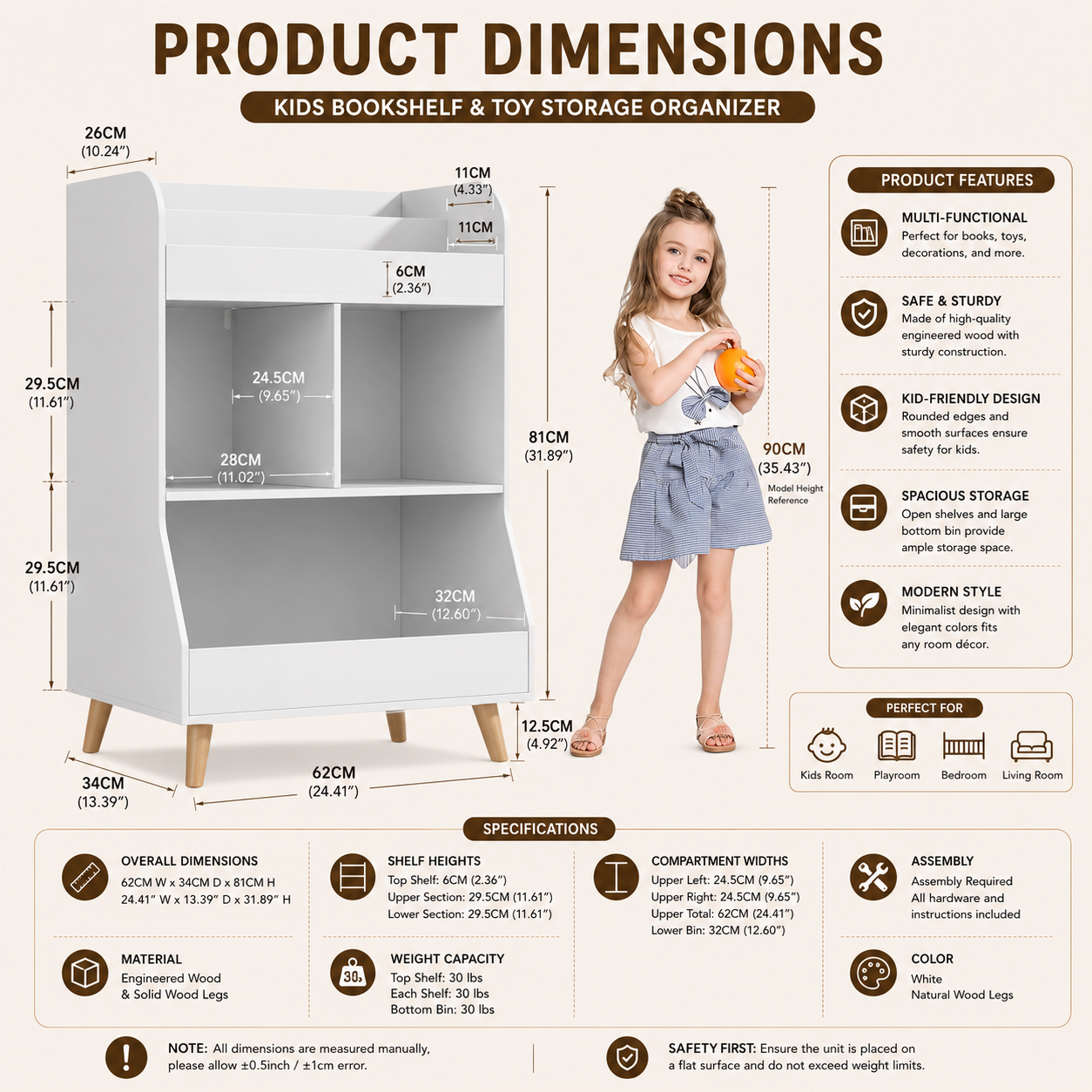 Product dimensions