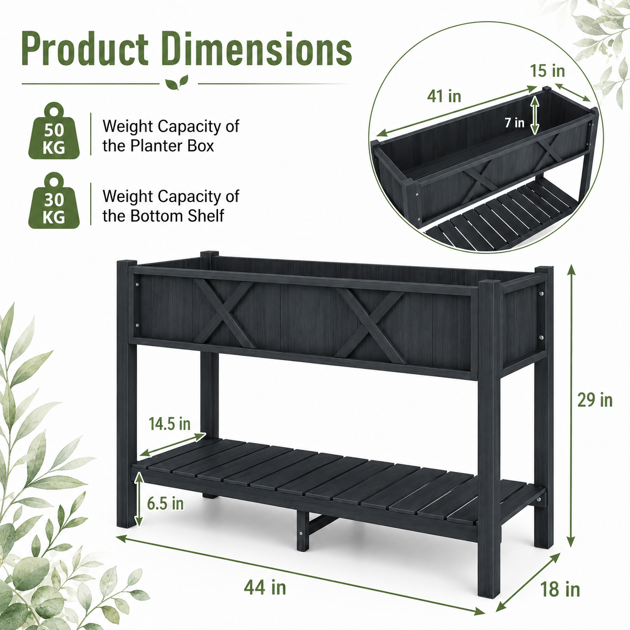 Product dimensions