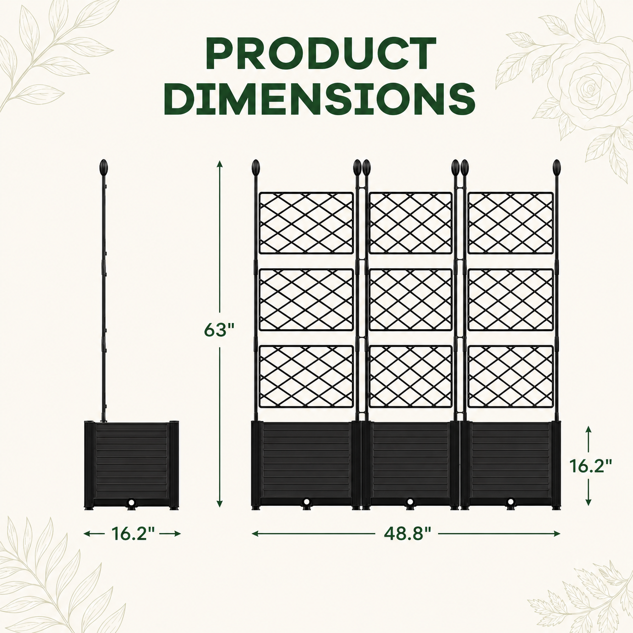 Product dimensions