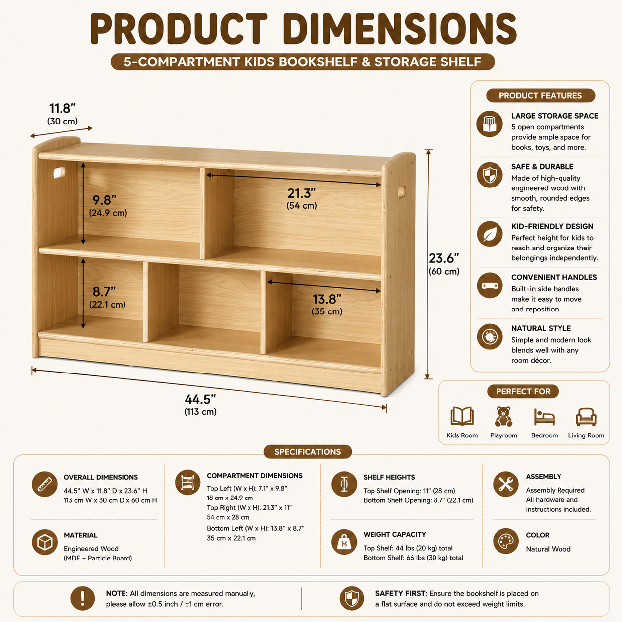 Product dimensions