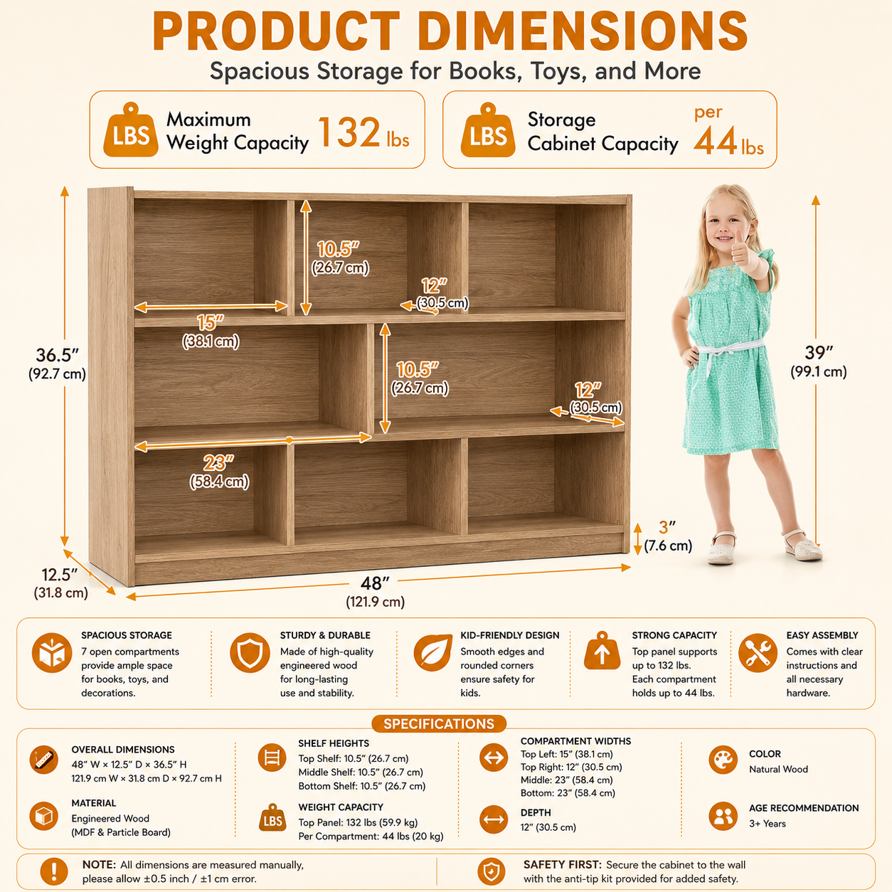 Product dimensions