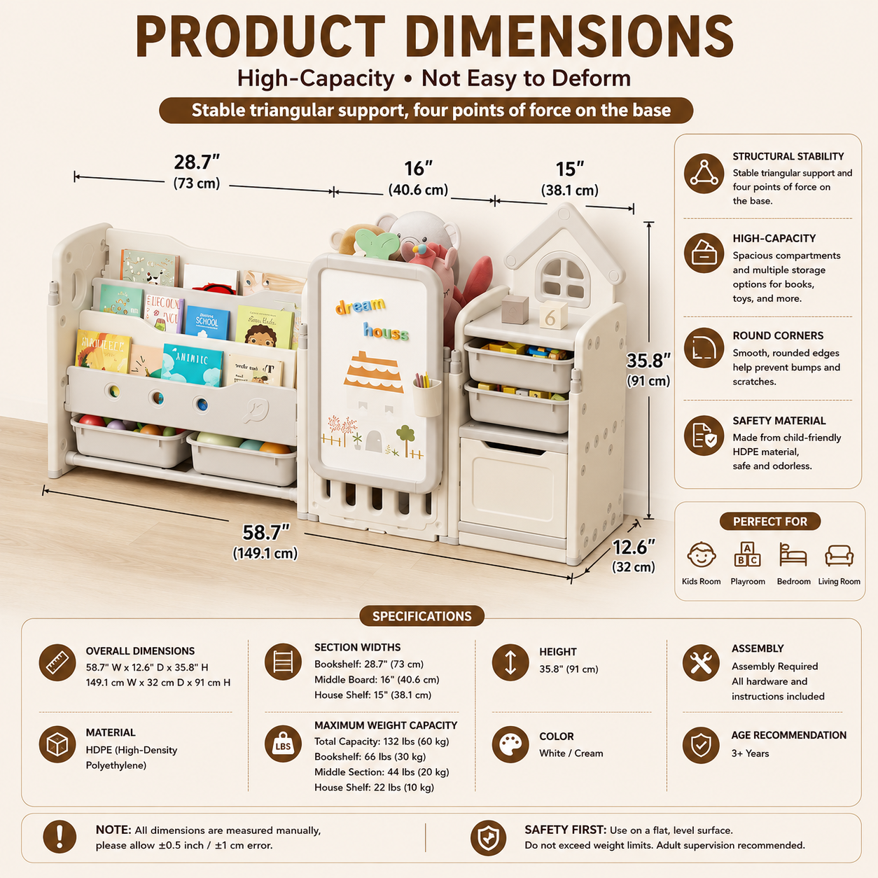 Product dimensions