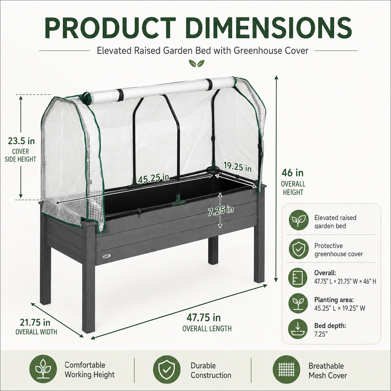 Product dimensions