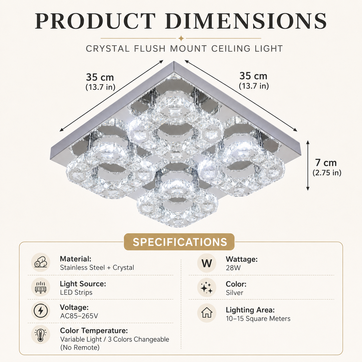 Product dimensions