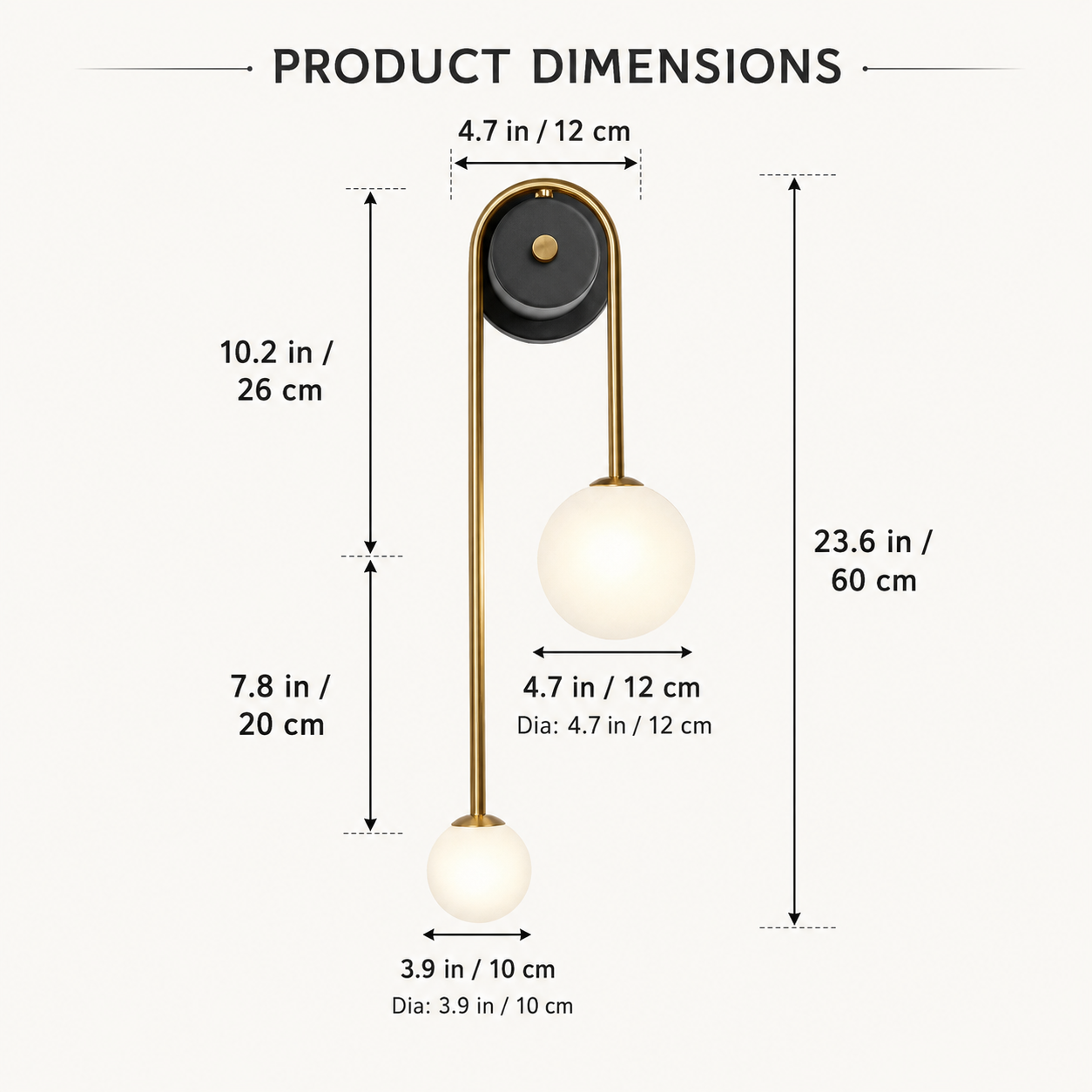 Product dimensions