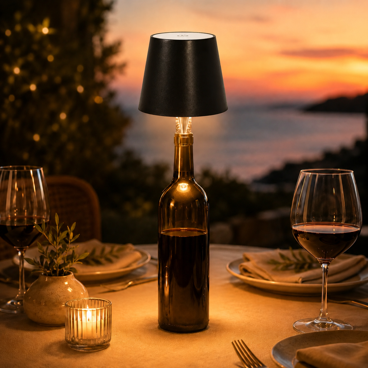 Cordless Rechargeable Bottle Lamp
