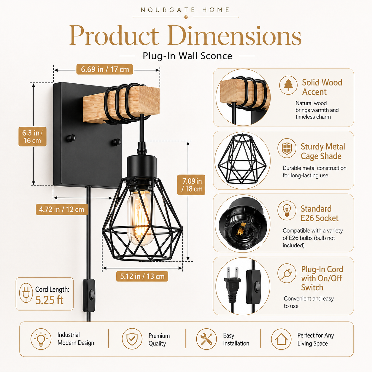 Product dimensions