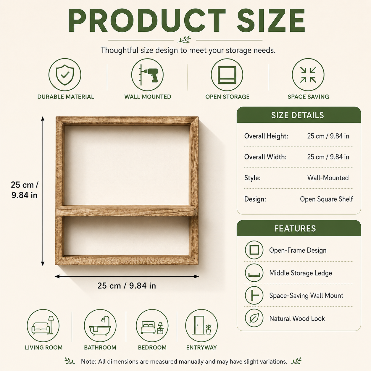 Product dimensions