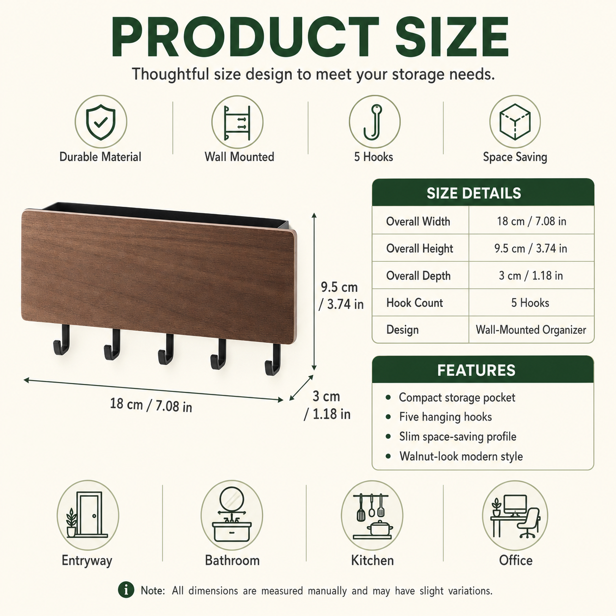 Product dimensions
