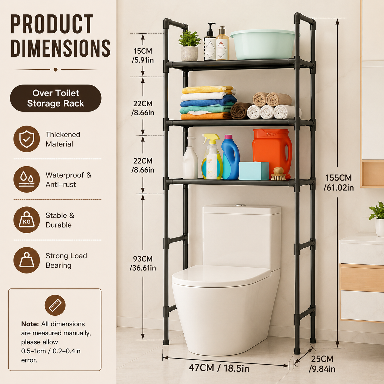 Product dimensions