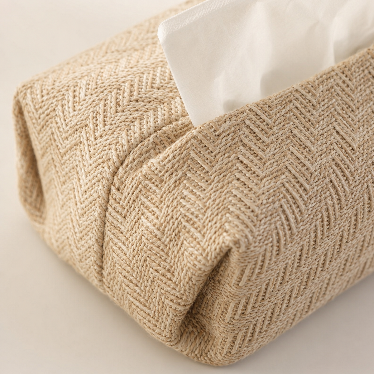 Jute Tissue Box Cover