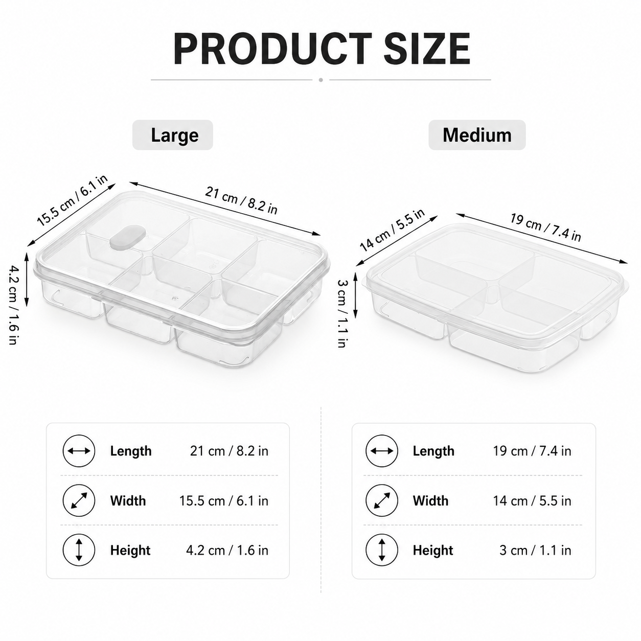 Product dimensions