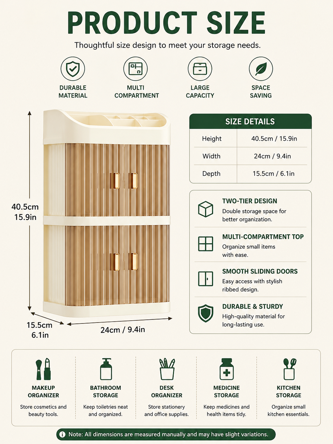 Product dimensions