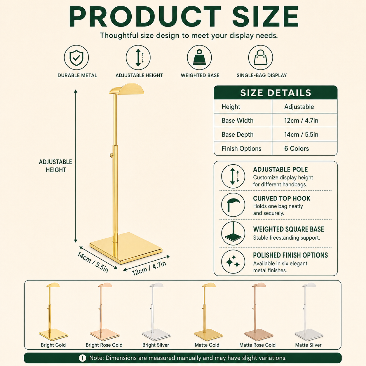 Product dimensions