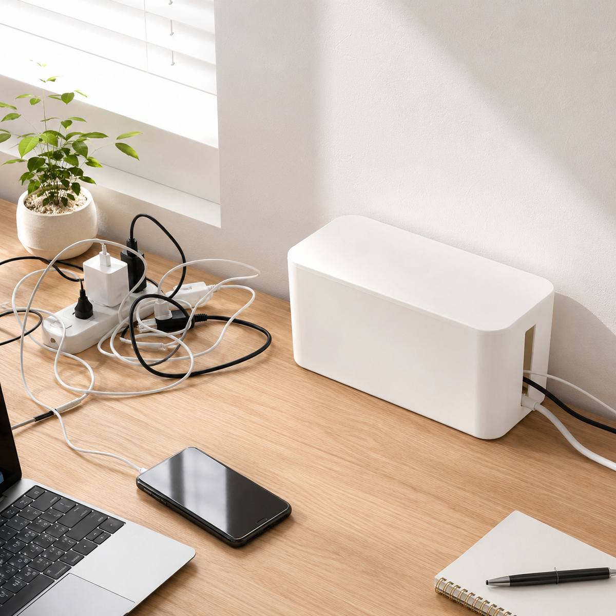 Desktop Cable Organizer Box