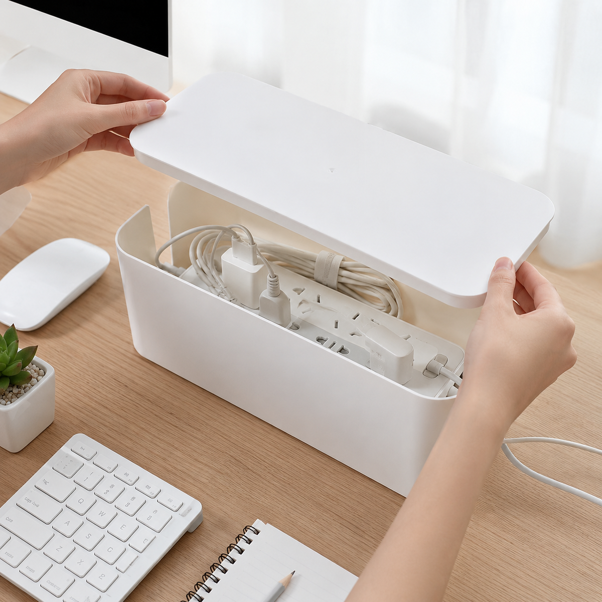 Desktop Cable Organizer Box