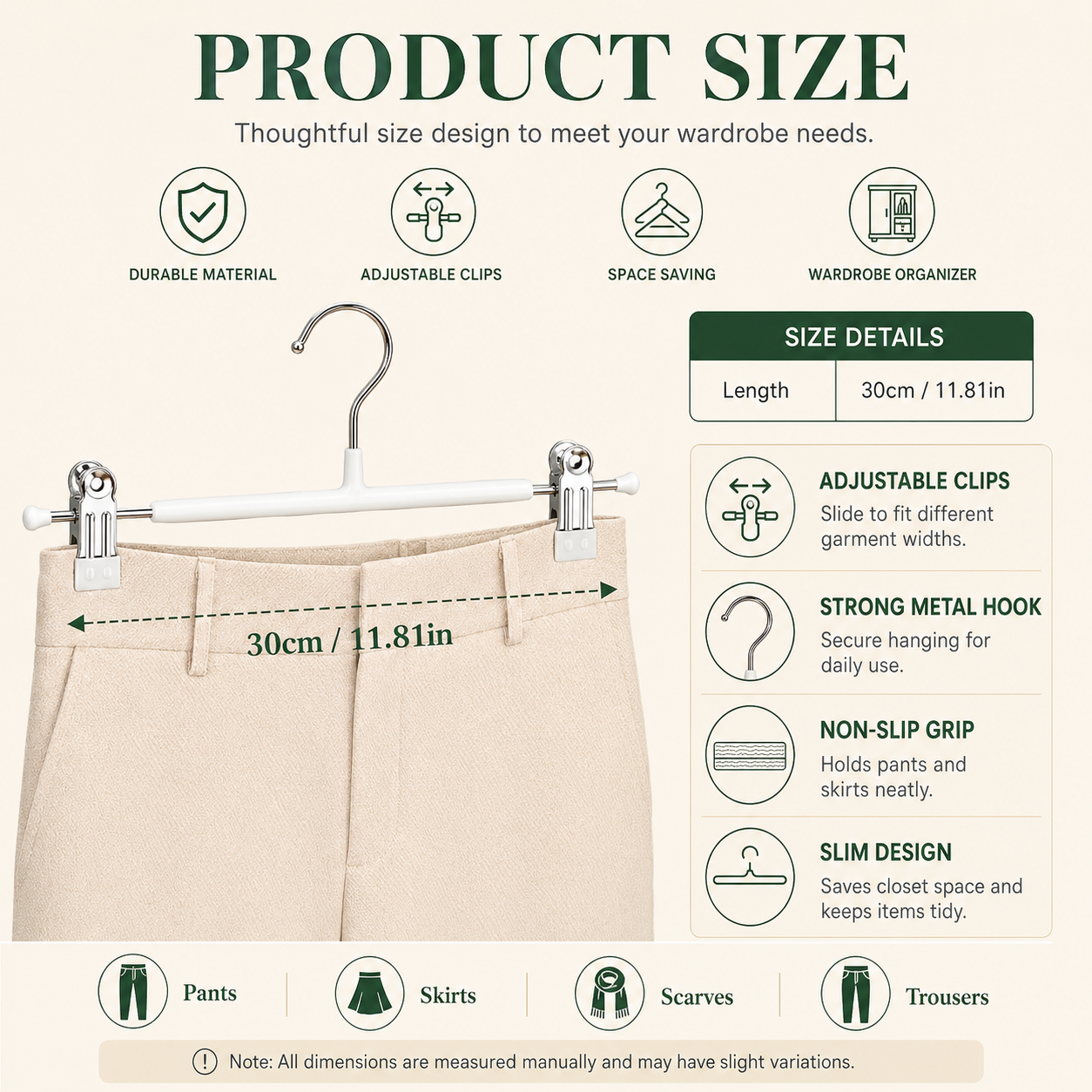 Product dimensions