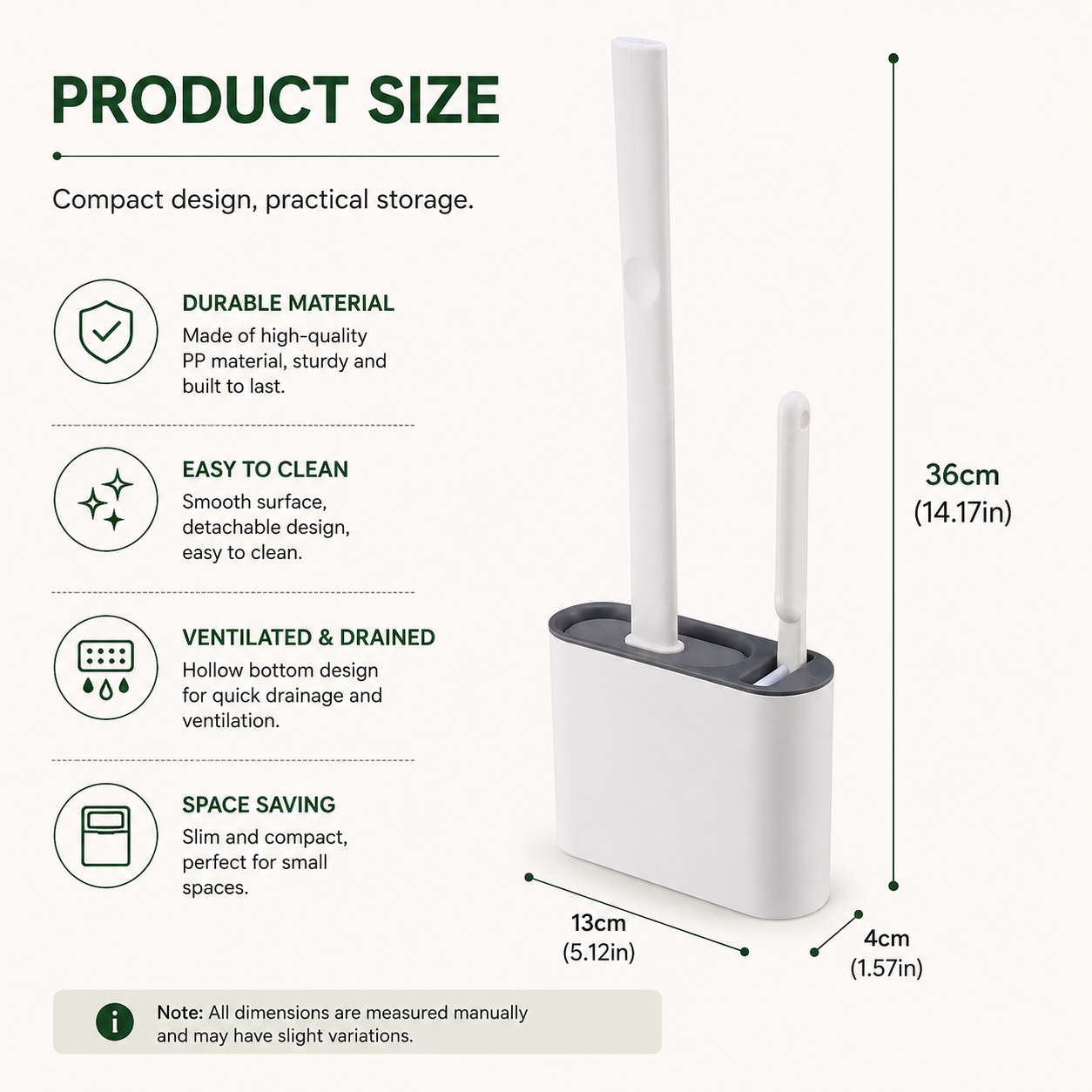 Product dimensions