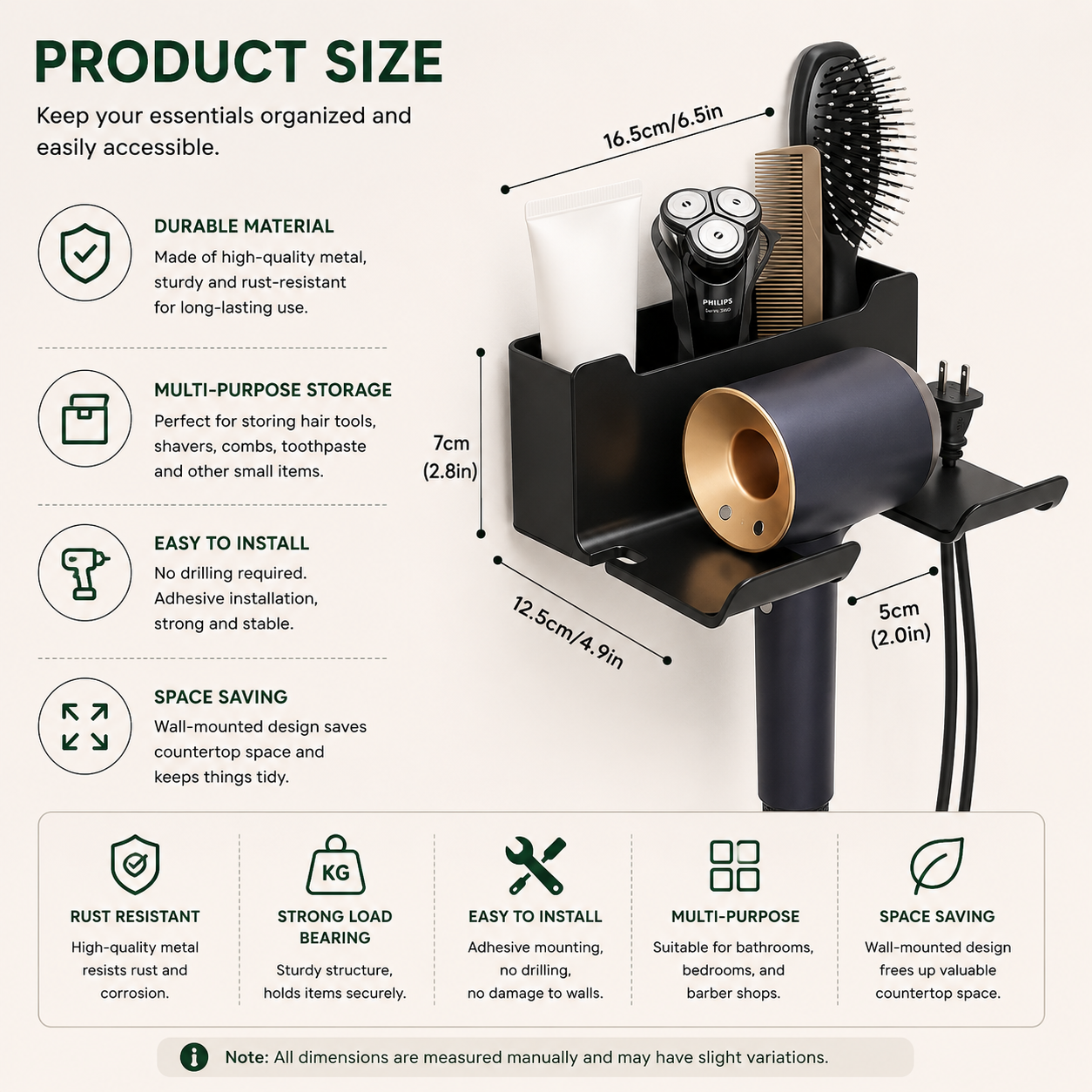 Product dimensions
