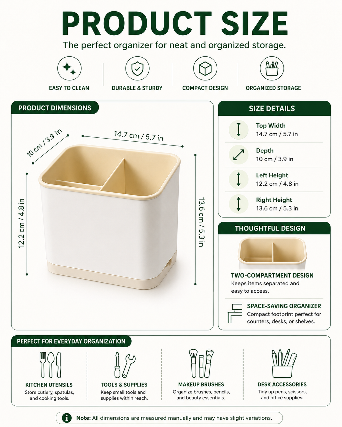 Product dimensions
