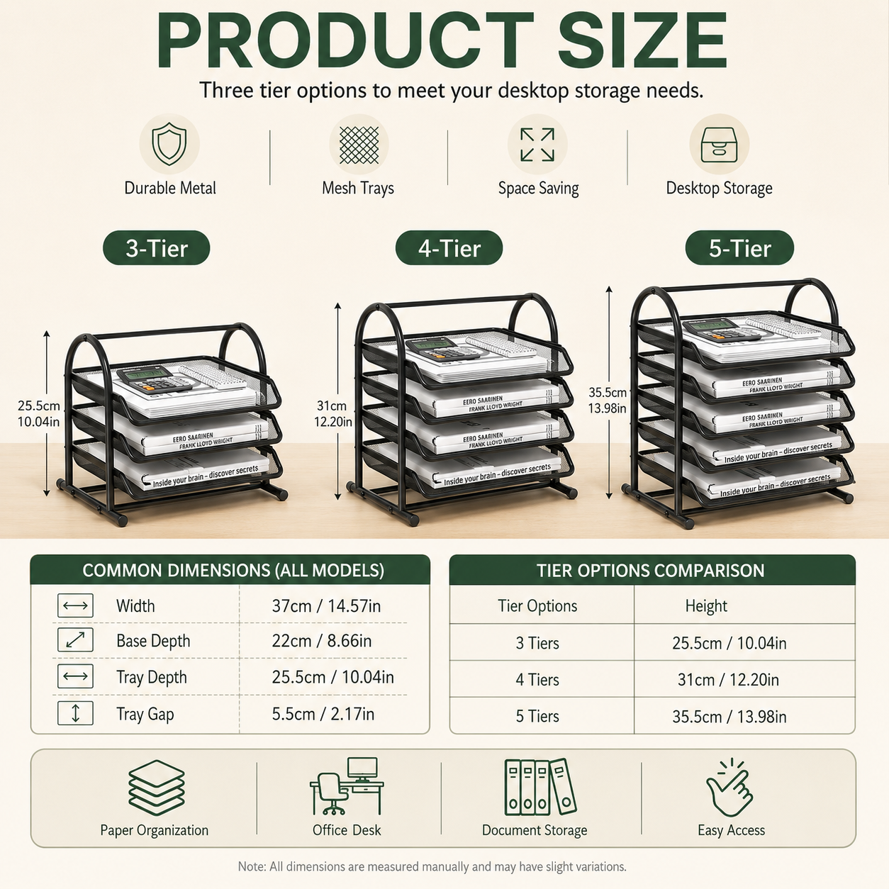 Product dimensions