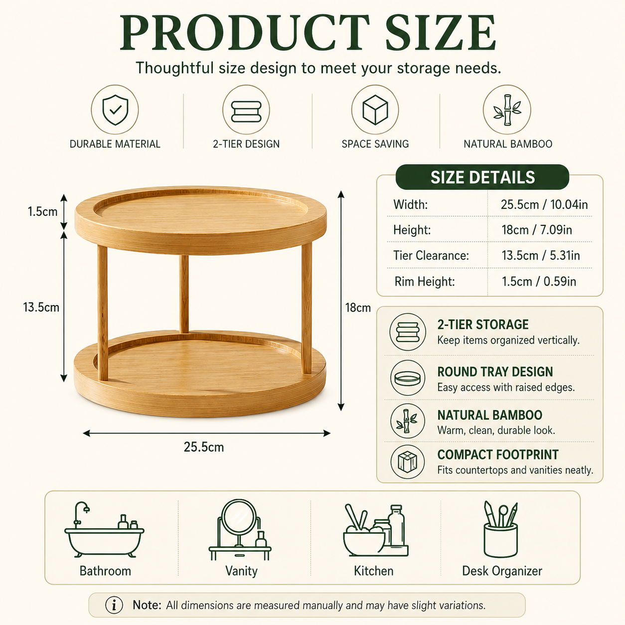 Product dimensions