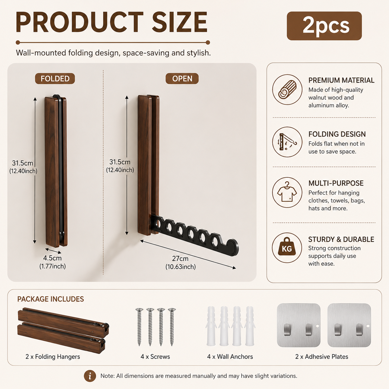 Product dimensions