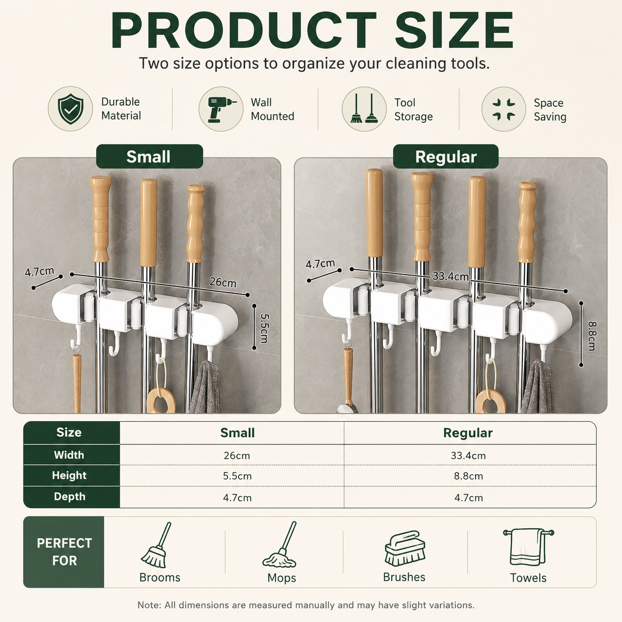 Product dimensions