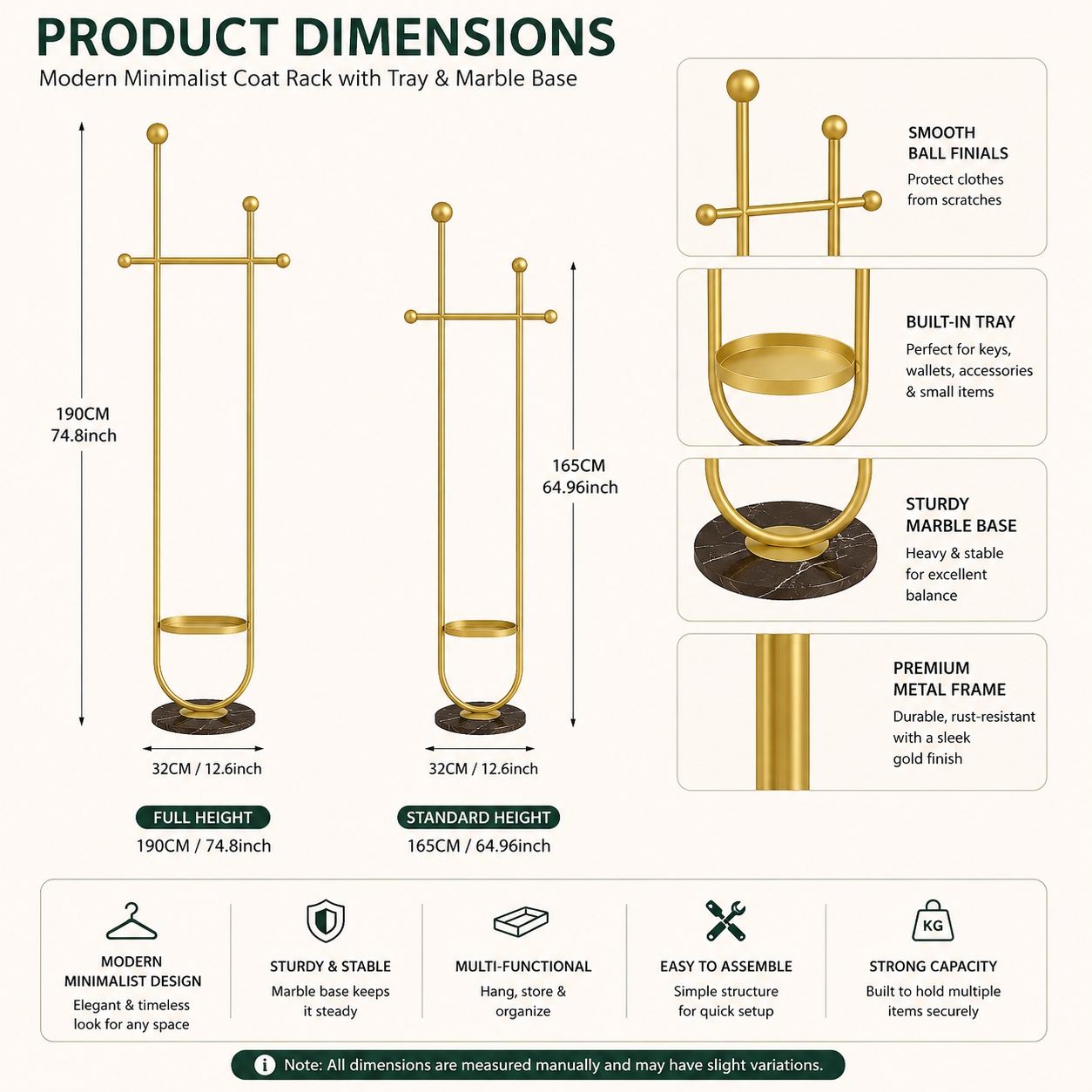 Product dimensions