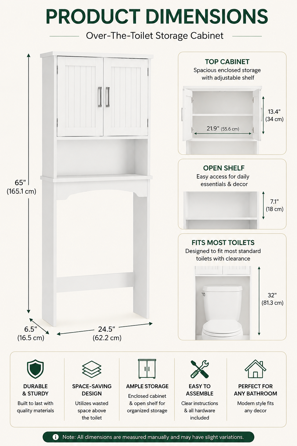 Product dimensions