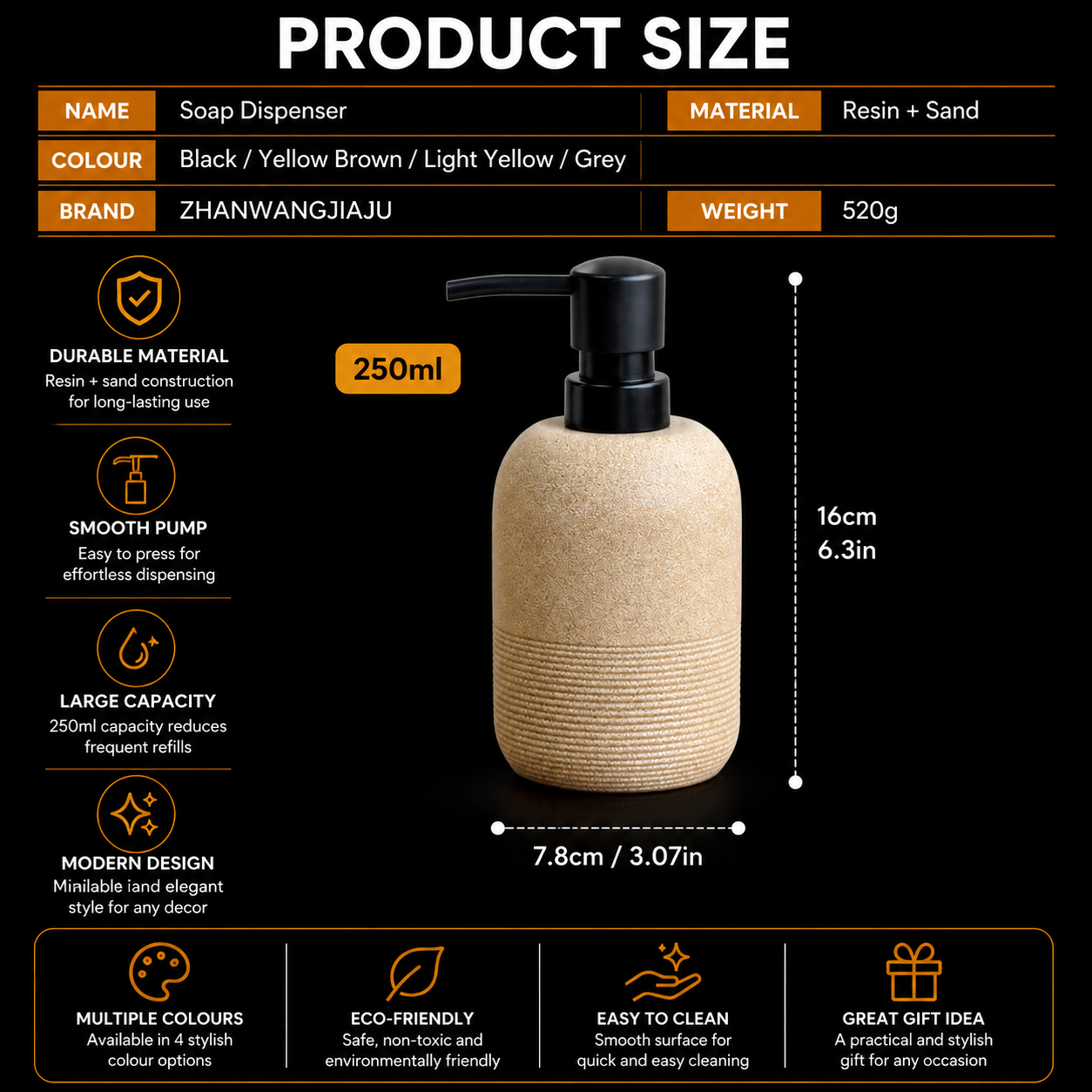 Product dimensions