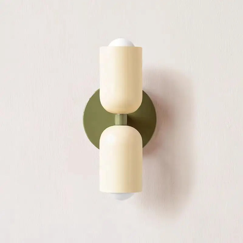 Two-Tone Macaron Dual-Bulb Wall Sconce