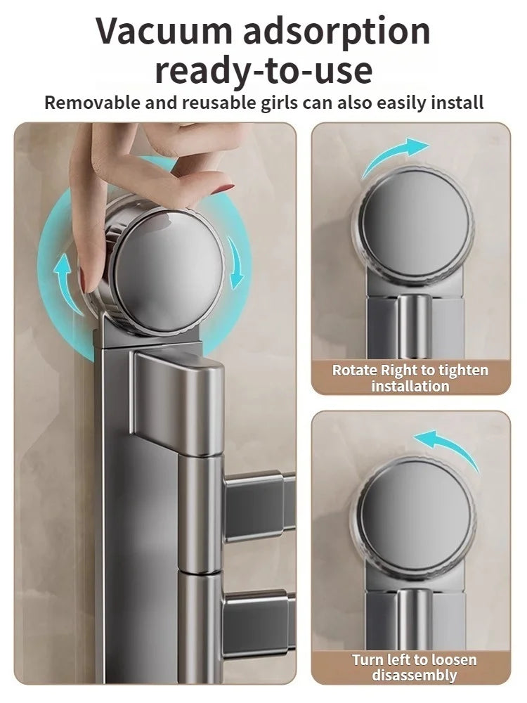 Rotating Suction-Cup Towel Rack