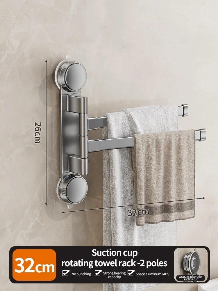 Rotating Suction-Cup Towel Rack