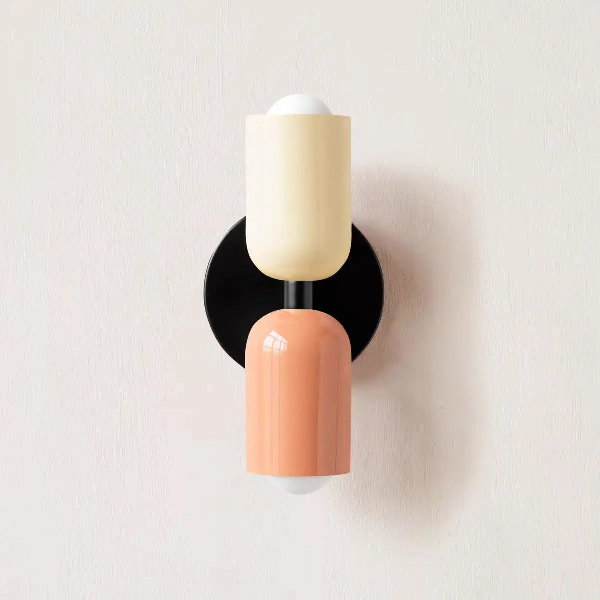 Two-Tone Macaron Dual-Bulb Wall Sconce