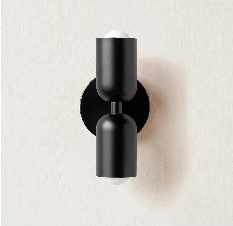 Two-Tone Macaron Dual-Bulb Wall Sconce